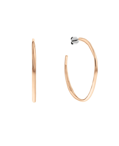 Calvin Klein Women's Stainless Steel Hoop Earrings In Carnation Gold-tone