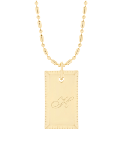 Brook & York Harper Initial Pendant In Gold-plated-h