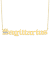 Macy's Diamond Accent Zodiac Name 18" Pendant Necklace In Sterling Silver Or 14k Gold-plated Sterling Silve In Sagittarius Gold-plated Sterling Silver