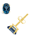 Macy's London Blue Topaz (1 Ct. T.w.) Stud Earrings In 14k Yellow Gold Or 14k White Gold In Gold
