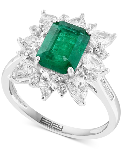 Effy Collection Effy Multi-gemstone (3-3/8 Ct. T.w.) Ring In 14k White Gold In Multi Precious