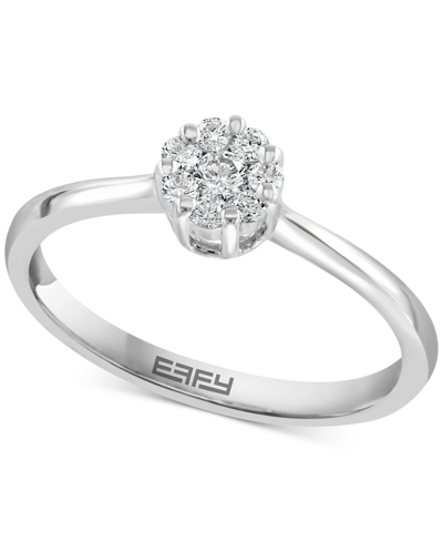 Effy Collection Effy Hematian Diamond Cluster Engagement Ring (1/5 Ct. T.w.) In 18k White Gold