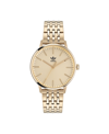 Adidas Originals Unisex Three Hand Code One Gold-tone Stainless Steel Bracelet Watch 38mm In Gold-tone