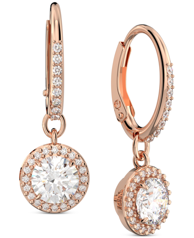 SWAROVSKI SILVER-TONE CONSTELLA CRYSTAL DROP EARRINGS