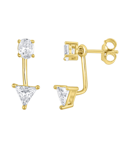 And Now This Cubic Zirconia Two Ways To Wear Stone Earring In Gold Plated