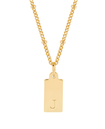 Brook & York Madeline Rectangle Initial Pendant In Gold-plated-j