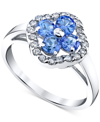 MACY'S TANZANITE (1 CT. T.W.) & DIAMOND (1/5 CT. T.W.) RING IN 14K WHITE GOLD