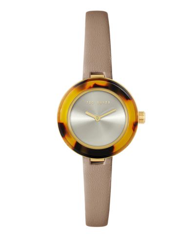 Ted Baker Women's Lenara Acetate Tan Leather Strap Watch 28mm