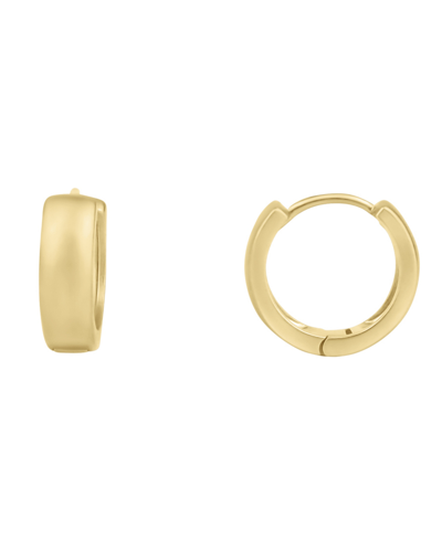 And Now This Warm Brushed Finished Hinged Hoop Earring In Gold Plated
