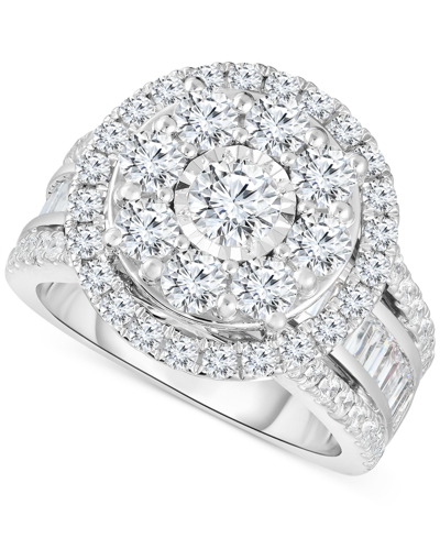 Trumiracle Diamond Cluster Engagement Ring (3 Ct. T.w.) In 10k White Gold