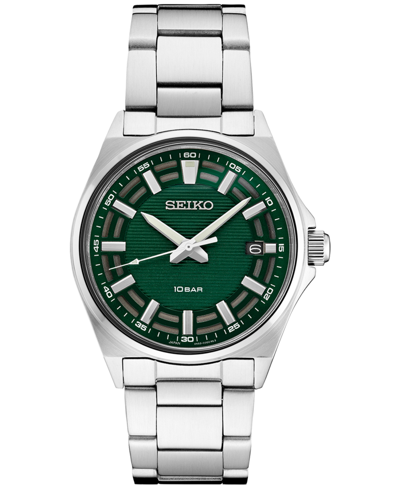 Seiko Men's Analog Essentials Stainless Steel Bracelet Watch 40mm In Green