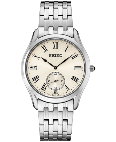 Seiko Men's Analog Essentials Stainless Steel Bracelet Watch 39mm In Silver