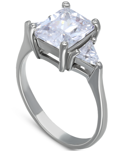 Giani Bernini Cubic Zirconia Octagon Promise Ring In Sterling Silver, Created For Macy's