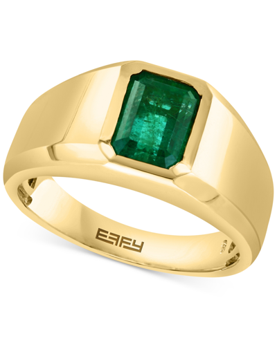 Effy Collection Effy Men's Emerald Solitaire Ring (2 Ct. T.w.) In 14k Gold