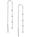 Giani Bernini Polished Ball Chain Threader Drop Earrings In 18k Gold-plated Sterling Silver, Created For Macy's (a In Sterling Silver