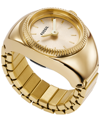 Fossil Women's Ring Watch Two-hand Gold-tone Stainless Steel Bracelet Watch, 15mm In Gold-tone