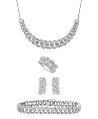 Wrapped In Love Diamond Chain Link Jewelry Collection In Sterling Silver Created For Macys