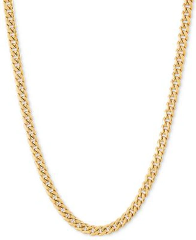 Italian Gold 18 22 Miami Cuban Link Chain Necklace 3mm In 14k Gold