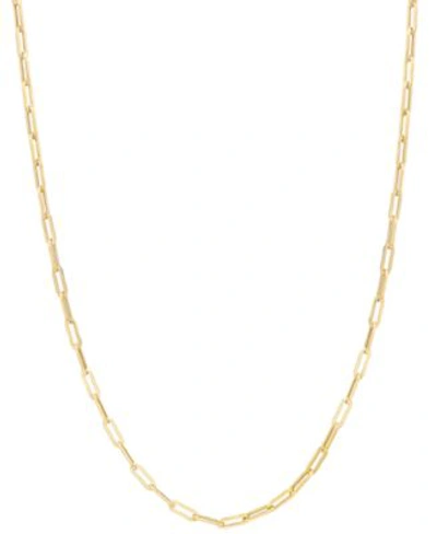 MACY'S PAPERCLIP LINK CHAIN NECKLACE COLLECTION 16 20 IN 14K GOLD