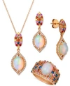 Le Vian Multi Gemstone Vanilla Diamond Pendant Necklace Earrings Ring Collection In 14k Rose Gold In Opal