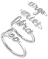 Effy Collection Effy Diamond Zodiac Ring Collection In Sterling Silver In Sterling Silver