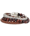 Esquire Men's Jewelry Esquire Mens Jewelry Stackable Bracelets Created For Macys In Silver