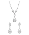 WRAPPED IN LOVE DIAMOND TEARDROP INSPIRED JEWELRY IN 14K WHITE GOLD CREATED FOR MACYS