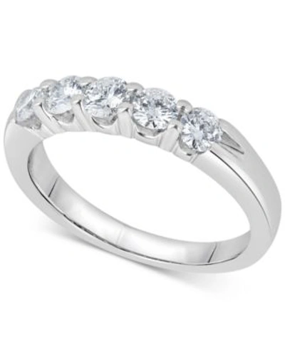 Macy's Diamond Five Stone Band Collection In 14k Gold Or White Gold In Yellow Gold