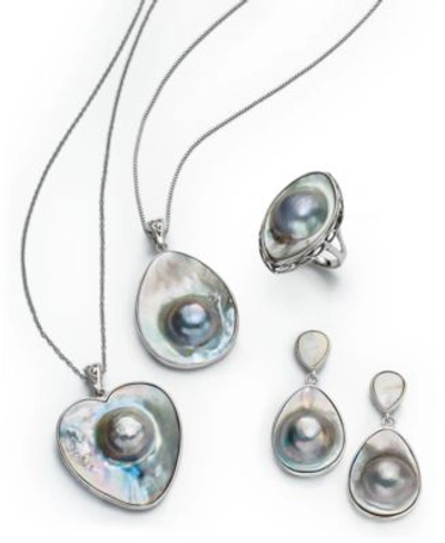 Macy's Mabe Pearl Jewelry Collection In Sterling Silver In White Gold