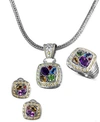 Effy Collection Balissima By Effy Jewelry Multistone Jewelry Ensemble In Sterling Silver 18k Gold