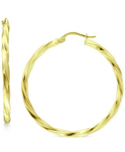 Giani Bernini Twist Hoop Earrings In 18k Gold Plated Sterling Silver Or Sterling Silver Created For Macys