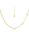 Giani Bernini Open Heart Chain Necklace, 16" + 2" Extender, Created For Macy's In Gold Over Silver