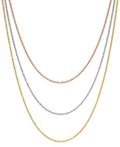 MACY'S SPARKLE CHAIN NECKLACE 16 24 1 1 2MM IN 14K YELLOW GOLD WHITE GOLD ROSE GOLD