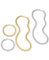MACY'S MENS SOLID CUBAN LINK CHAIN NECKLACES BRACELETS COLLECTION 9MM IN 14K GOLD PLATED STERLING SILVER ST