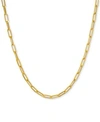 Italian Gold Medium Paperclip Link Chain Necklaces In 14k Gold In Yellow Gold