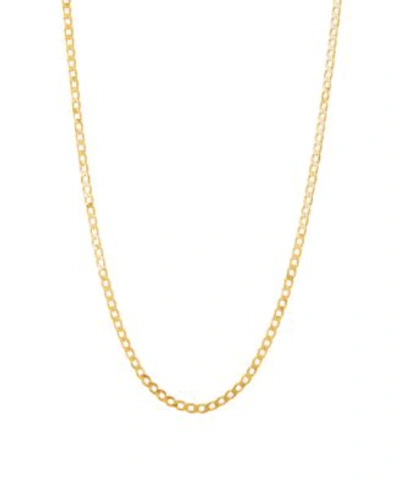 ITALIAN GOLD POLISHED CURB CHAIN 20 22 IN 10K YELLOW GOLD