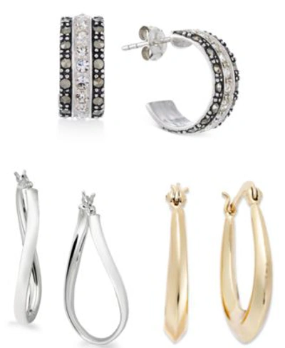 Giani Bernini Fashion Hoop Earring Collection In Silver