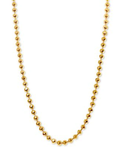 Alex Woo Beaded Ball Chain Necklaces In 14k Gold In Yellow Gold