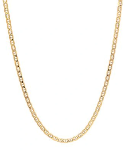 Italian Gold Mariner Link 20" Chain Necklace (4mm) In 14k Gold In Yellow Gold