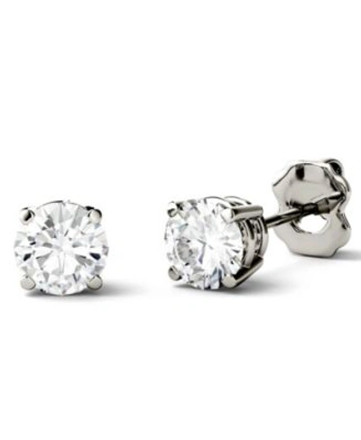 Charles & Colvard Moissanite Stud Earrings 1 2 Ct. T.w. 3 Ct. T.w. Diamond Equivalent In 14k White Or Yellow Gold In White Gold