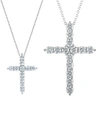 Macy's Diamond Cross Pendant Necklace 2 Ct. T.w. Or 3 Ct. T.w. In 14k White Gold In White Gold
