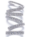 Macy's Dazzling Pave Diamond Band Collection In 14k Gold White Gold In White Gold