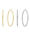 Inc International Concepts Basic 2 3 1 6 Hoop Earrings In Gold Tone Or Silver Tone Created For Macys In Silver