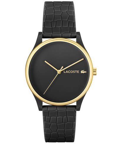 Lacoste Women's Crocodelle Black Silicone Strap Watch 36mm