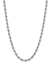 GIANI BERNINI ROPE LINK CHAIN NECKLACE 18 24 IN STERLING SILVER OR 18K GOLD PLATED STERLING SILVER 2 3 4MM