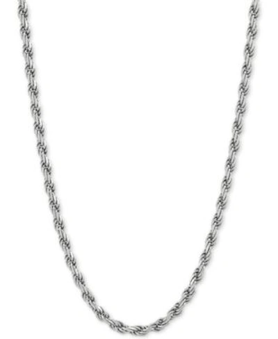 GIANI BERNINI ROPE LINK CHAIN NECKLACE 18 24 IN STERLING SILVER OR 18K GOLD PLATED STERLING SILVER 2 3 4MM