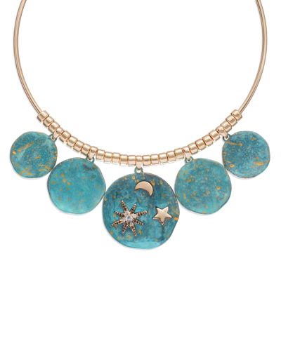 Robert Lee Morris Soho Women's Celestial Patina Wire Necklace In Green Patina