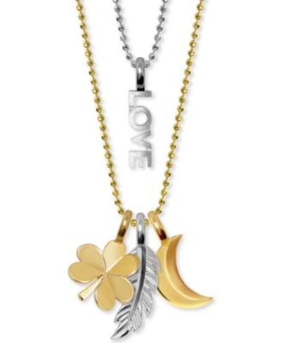 Alex Woo Mini Charm Pendant Collection In Sterling Silver 14k Gold