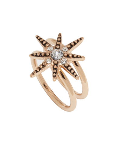 Robert Lee Morris Soho Women's Starburst Cocktail Ring In Crystal