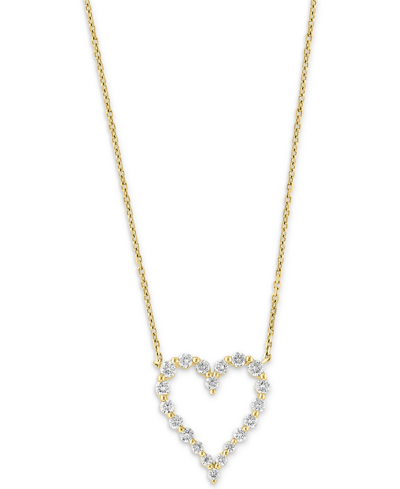 Effy Collection Effy Diamond Open Heart 18" Pendant Necklace (7/8 Ct. T.w.) In 14k Gold In Yellow Gold